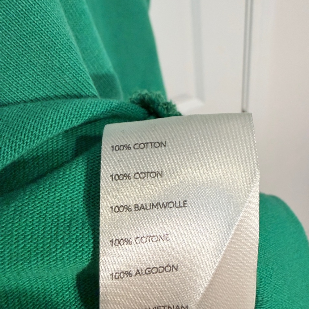 ☘️ Free People We The Free Keep On Cotton Polo in Green Size Large NWOT☘️ - Picture 5 of 6